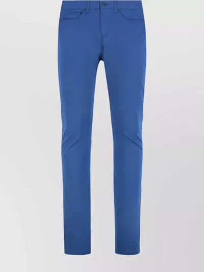 Hugo Boss Tailored Slim Trousers Featuring Pockets In Blue