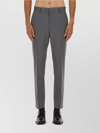 Hugo Boss Boss Tailored Slim Fit Pants With Clean Front And Back Pockets In Gray