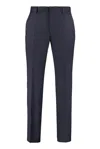 Hugo Boss Formal Trousers In Virgin-wool Serge In Blue