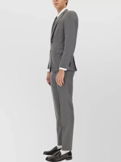 Hugo Boss Tailored Suit Jacket Notch Lapel In Gray