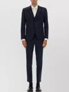 Hugo Boss Tailored Suit With Notch Lapel And Chest Pocket In Blue