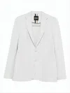 Hugo Boss Tailored Textured Jacket With Classic Notch Lapel In White