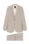 Hugo Boss Boss Tailored Beige Suit With Notch Lapels In Neutrals