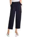 Hugo Boss Boss Takane Belted High Waist Crop Pants In Dark Blue