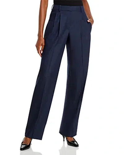 Hugo Boss Womens Solid Lyocell Dress Pants In Indigo