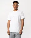 Hugo Boss Tales Mens Cotton-jersey T-shirt With Logo Patch Nos In White
