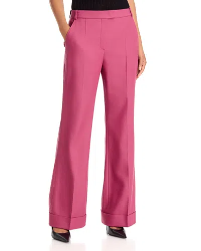 Hugo Boss Talia Flare Trousers In Pink