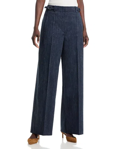 Hugo Boss Tamilly Wool Blend Pants In Blue