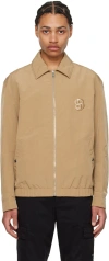 Hugo Boss Tan Double Monogram Jacket In 260-medium Beige