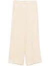 Hugo Boss Faux-leather Trousers In Neutrals