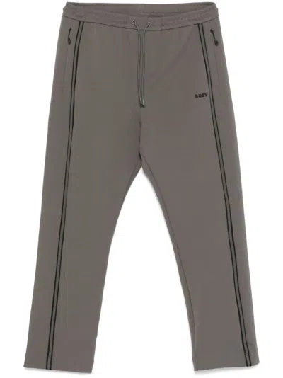 Hugo Boss Tape-inserts Track Pants In Grey