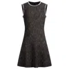 Hugo Boss Tape-trim Dress In Jersey Bouclé In Multi