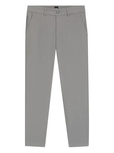Hugo Boss Slim-fit Pants In Cotton-blend Twill In Gray