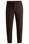Hugo Boss Tapered-fit Chinos In Easy-iron Four-way Stretch Fabric In Brown