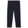 Hugo Boss Tapered-fit Drawstring Pants In Stretch-cotton Twill In Black