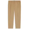 Hugo Boss Tapered-fit Drawstring Pants In Stretch-cotton Twill In Neutral