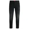 Hugo Boss Extra-slim-fit Jeans In Black-black Stretch Denim