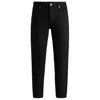 Hugo Boss Regular-fit Jeans In Dark-gray Denim In Black