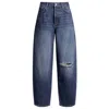 Hugo Boss Tapered-fit Jeans With Barrel Leg In Blue