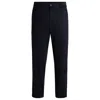 Hugo Boss Tapered-fit Drawstring Pants In Stretch-cotton Twill In Blue