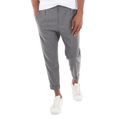 Hugo Boss Tapered-fit Stretch Flannel Trousers In Gray