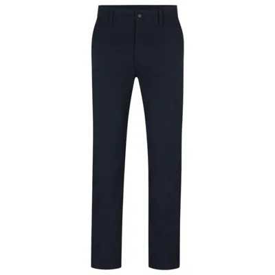 Hugo Boss Tapered-fit Trousers In Black