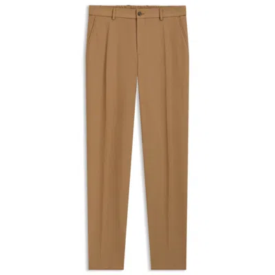 HUGO BOSS TAPERED-FIT TROUSERS IN MACHINE-WASHABLE STRETCH FABRIC