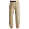 Hugo Boss Tapered-fit Trousers In Stretch Gabardine With Branded Belt In Beige