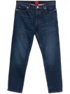 Hugo Boss Tapered Fit Jeans In Blau