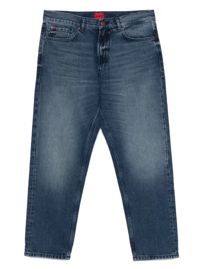 Hugo Boss Tapered Fit Jeans In Denim