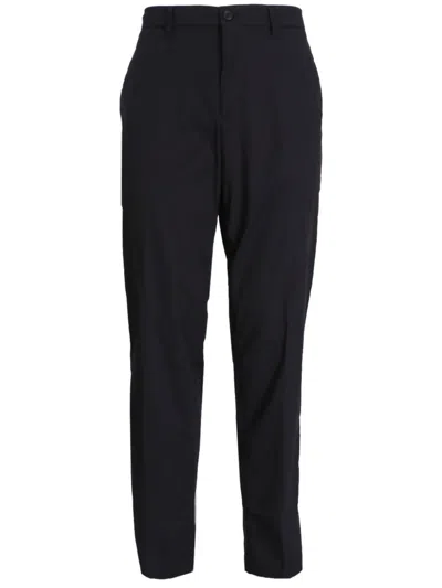 Hugo Boss Mid-rise Tapered-leg Trousers In Black