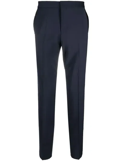 Hugo Boss Tapered-leg Chino Trousers In Blue