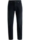 Hugo Boss Regular-fit Jeans In Blue-black Super-soft Denim In Schwarz