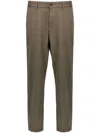 Hugo Boss Tapered-leg Trousers In Brown