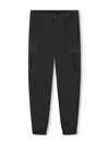Hugo Boss Tapered Ripstop Trousers In Black