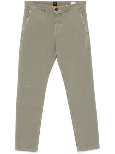 Hugo Boss Tapered Trousers In Nude