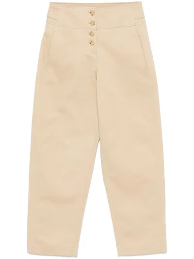 Hugo Boss Tapered Trousers In Neutrals