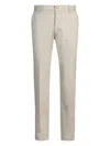 Hugo Boss Regular-fit Trousers In Printed Stretch Cotton In Neutrals