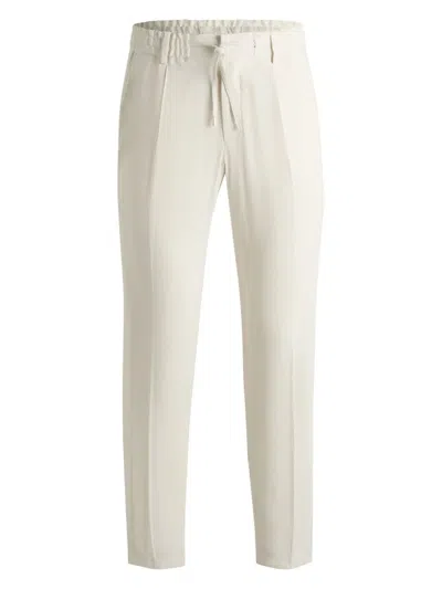 Hugo Boss Tapered Trousers In White