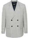 Hugo Boss Boss Prince Of Wales Checked Jacket In Blue