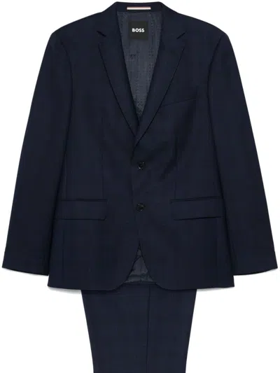 Hugo Boss Tartan-check Suit In 404