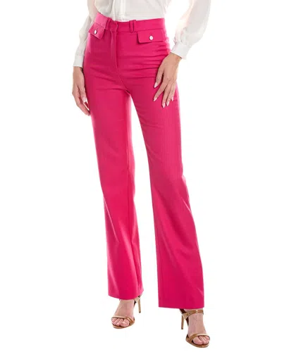 Hugo Boss Tatawa Wool Trouser In Pink