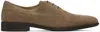 HUGO BOSS TAUPE LACE-UP DERBYS