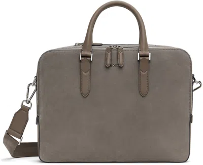 Hugo Boss Taupe Moonstruck Briefcase In Brown