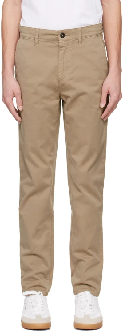 Hugo Boss Taupe Slim-fit Trousers In 246-open Brown