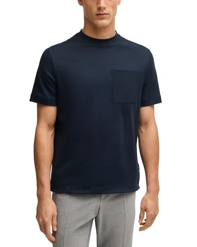 Hugo Boss Taut Tech Travel Tee In Dark Blue