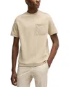 Hugo Boss Taut Tech Travel Tee In Light Beige