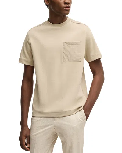 Hugo Boss Taut Tech Travel Tee In Light Beige