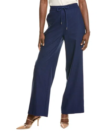 Hugo Boss Tavite Wool-blend Pant In Blue