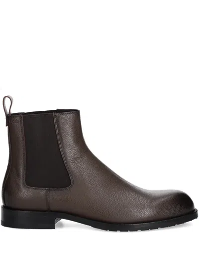 Hugo Boss Tayil Chelsea Boots In Brown